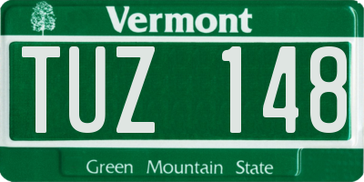 VT license plate TUZ148