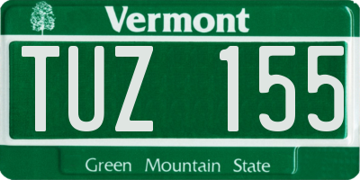 VT license plate TUZ155