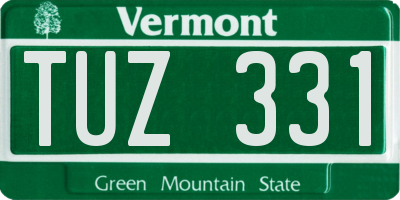 VT license plate TUZ331