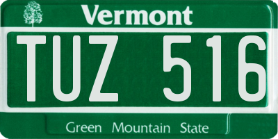VT license plate TUZ516