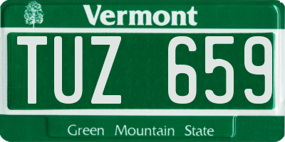 VT license plate TUZ659