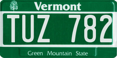 VT license plate TUZ782