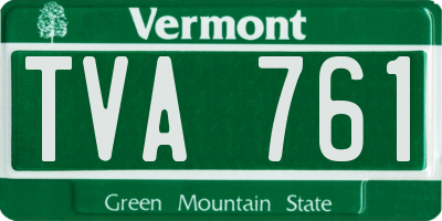 VT license plate TVA761
