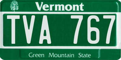 VT license plate TVA767