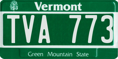 VT license plate TVA773