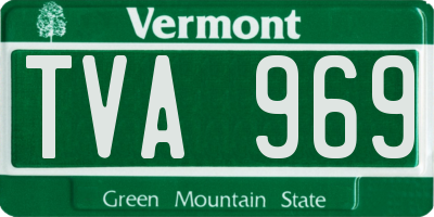 VT license plate TVA969