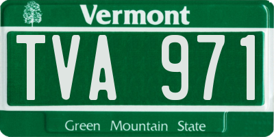 VT license plate TVA971