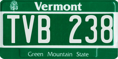 VT license plate TVB238