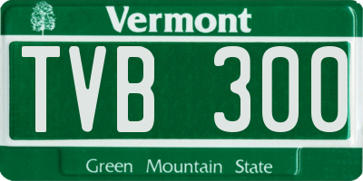 VT license plate TVB300