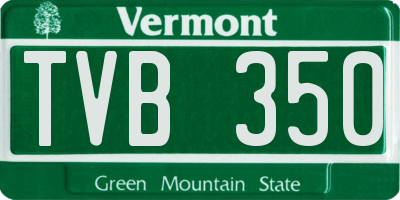 VT license plate TVB350