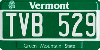 VT license plate TVB529