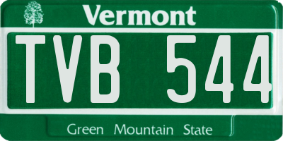 VT license plate TVB544