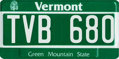 VT license plate TVB680
