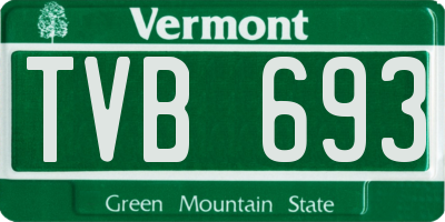 VT license plate TVB693