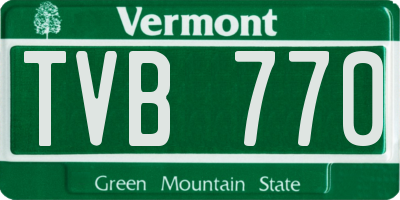 VT license plate TVB770