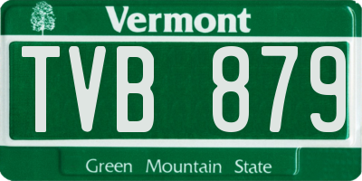 VT license plate TVB879