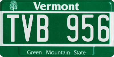 VT license plate TVB956