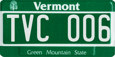 VT license plate TVC006
