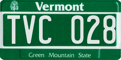 VT license plate TVC028