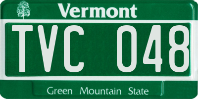 VT license plate TVC048