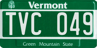 VT license plate TVC049