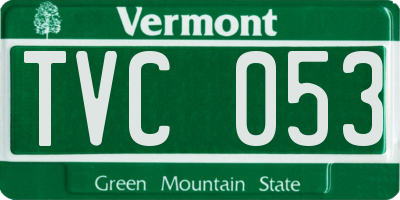 VT license plate TVC053