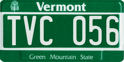 VT license plate TVC056
