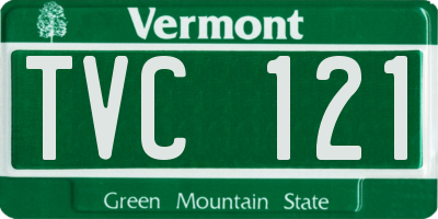 VT license plate TVC121