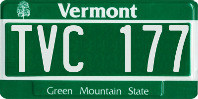 VT license plate TVC177