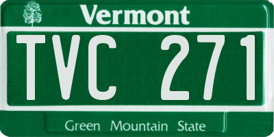 VT license plate TVC271