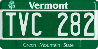 VT license plate TVC282