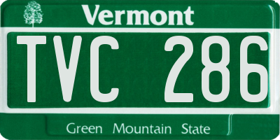VT license plate TVC286