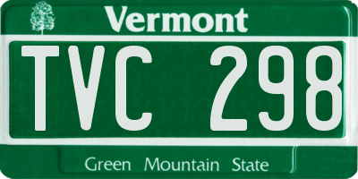 VT license plate TVC298