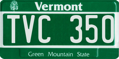 VT license plate TVC350