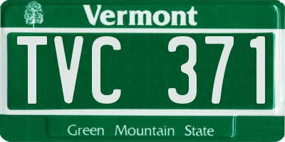 VT license plate TVC371