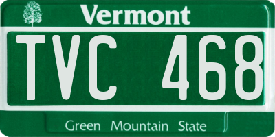 VT license plate TVC468