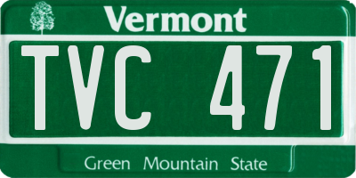 VT license plate TVC471