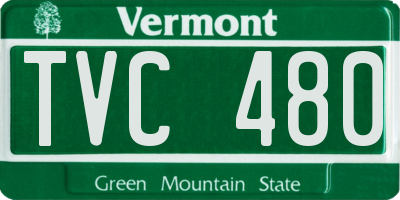 VT license plate TVC480