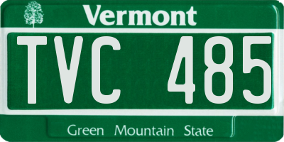 VT license plate TVC485