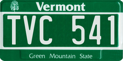 VT license plate TVC541