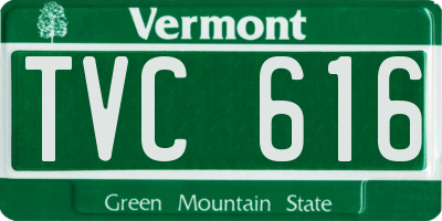 VT license plate TVC616