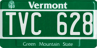 VT license plate TVC628