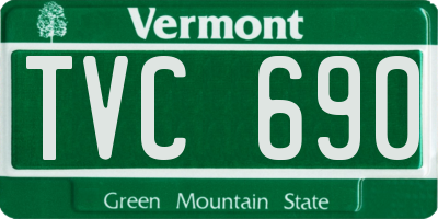 VT license plate TVC690