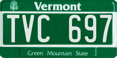 VT license plate TVC697
