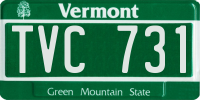 VT license plate TVC731