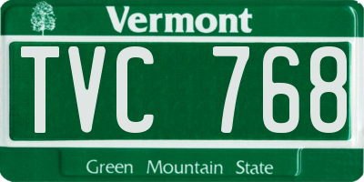 VT license plate TVC768