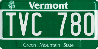 VT license plate TVC780