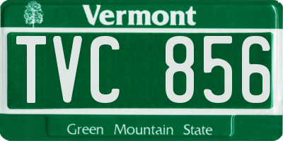 VT license plate TVC856
