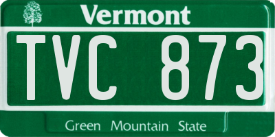 VT license plate TVC873
