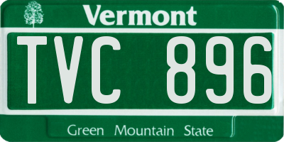 VT license plate TVC896